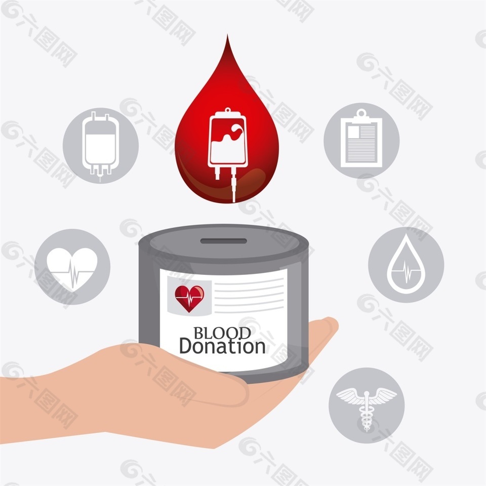 创意生命之火献血公益广告相关矢量素材