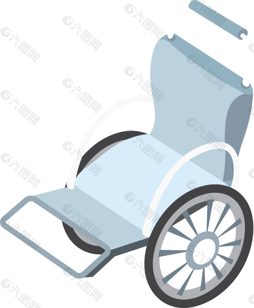 手绘轮椅工具元素