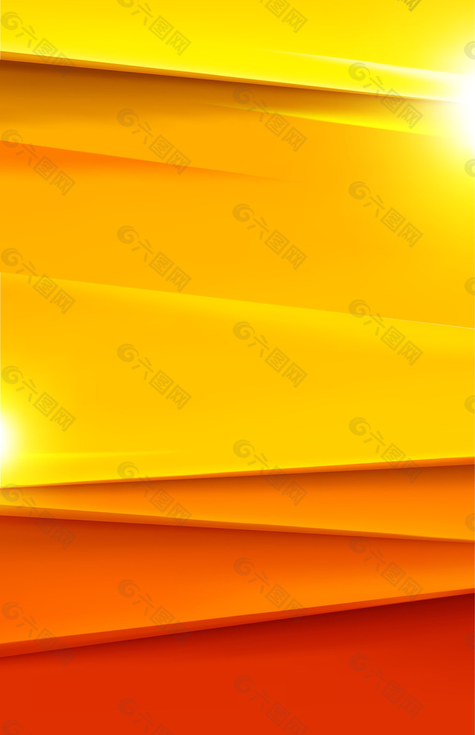 矢量橙黄色几何立体拼接背景