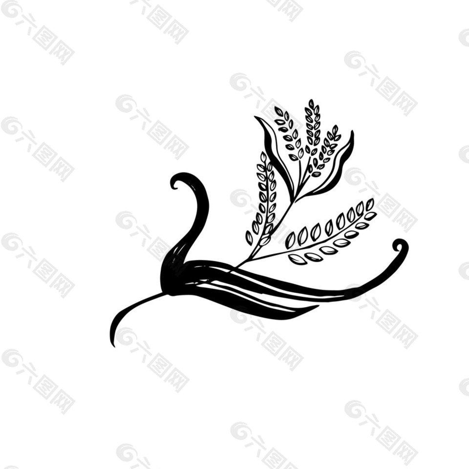 植物素描树枝装饰矢量素材设计元素素材免费下载 图片编号 六图网