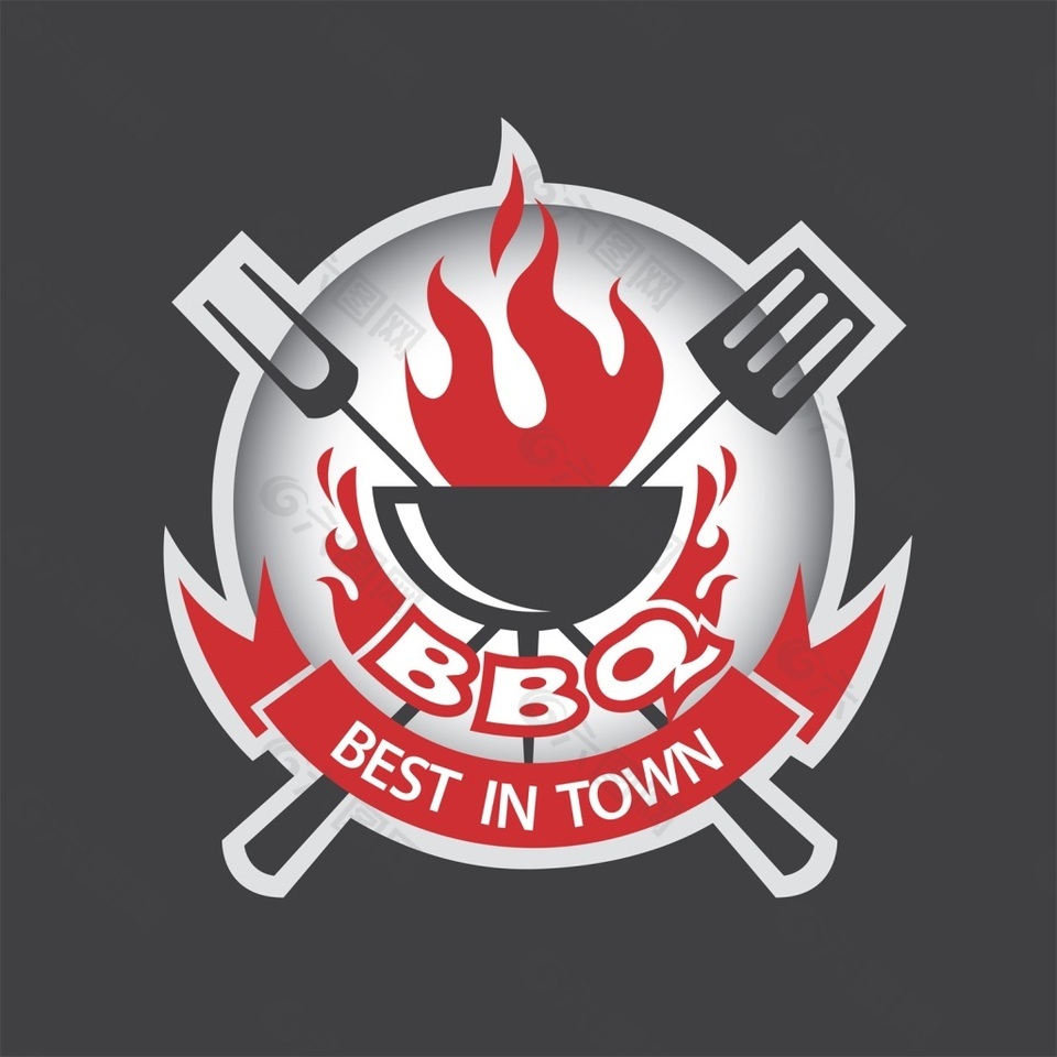 卡通烧烤图标矢量素材