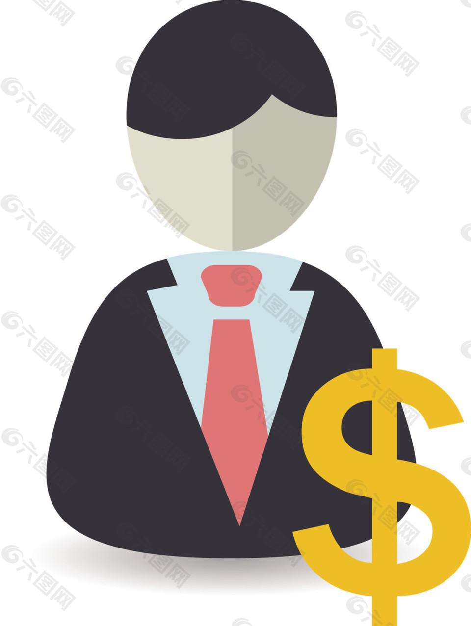 美金标志商务人物头像素材设计元素素材免费下载(图片编号:8820450)-六图网