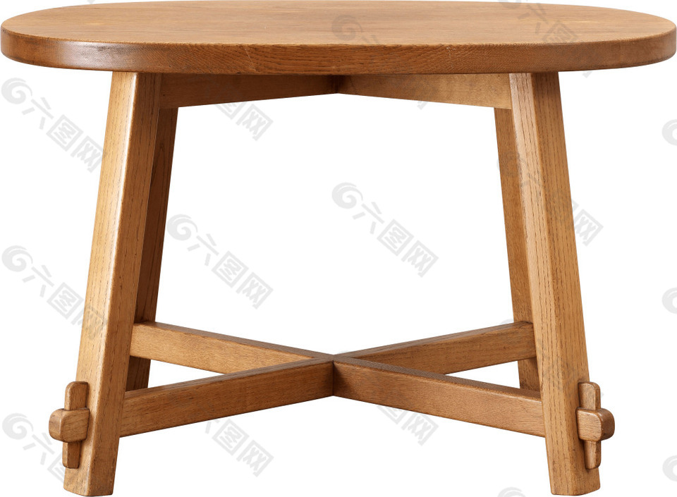 实木圆形桌子元素