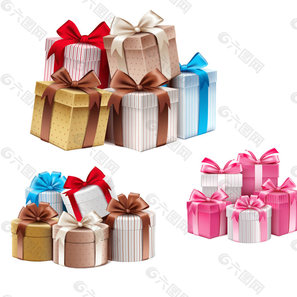一堆生日礼物素材图片
