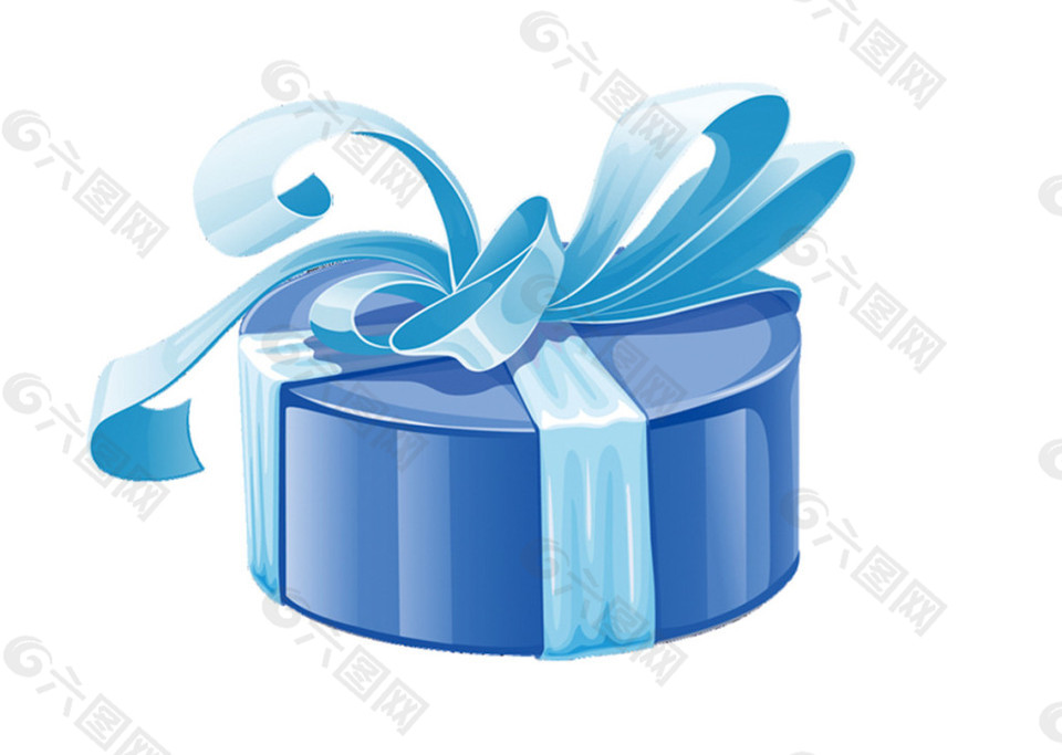 蓝色礼品盒素材图片