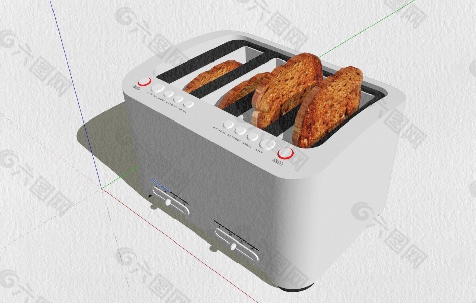 烤麵包機建筑模型SKP下载