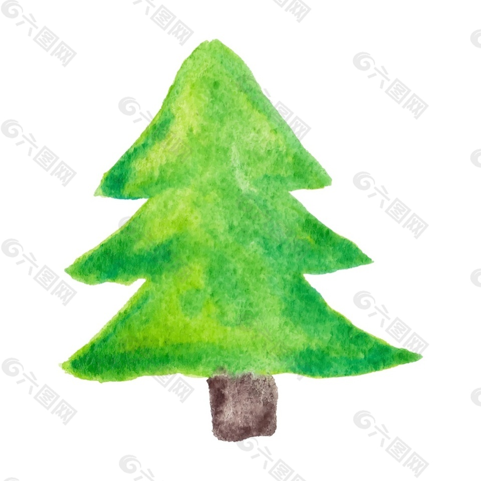 三角形组合卡通圣诞树矢量素材