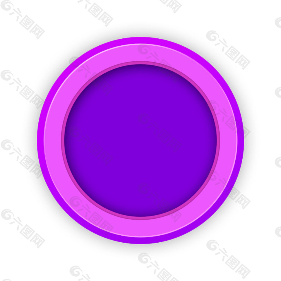 手绘紫色圆形元素