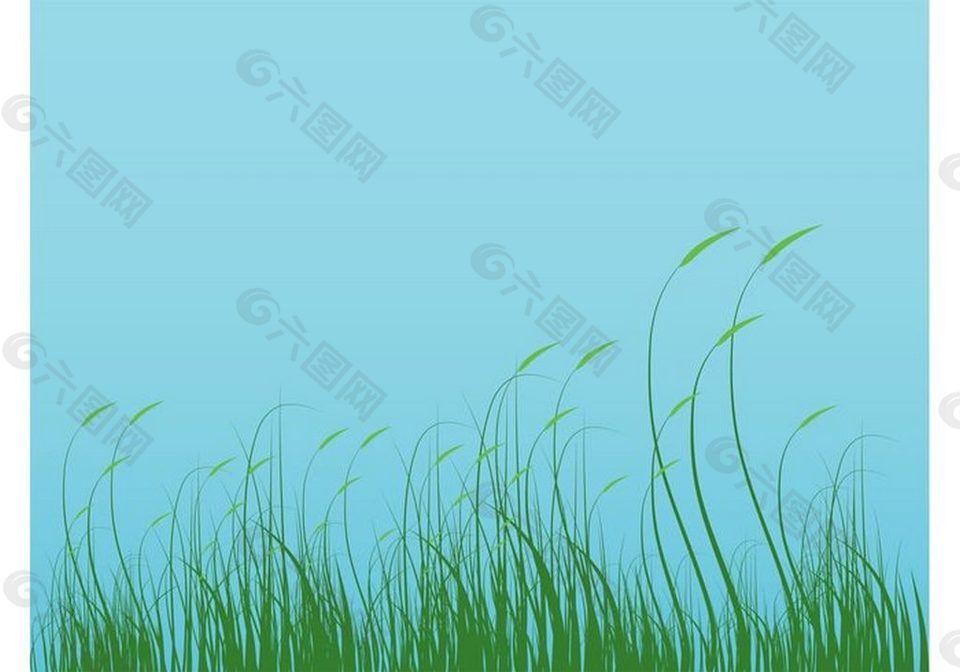 绿色草地矢量素材