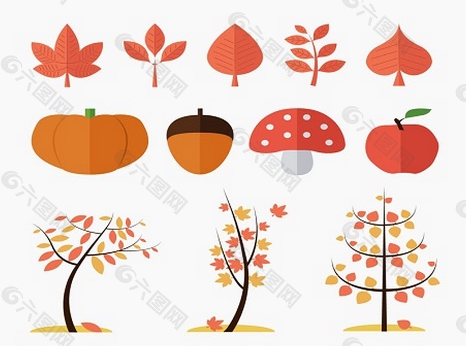 12秋坪植物矢量图