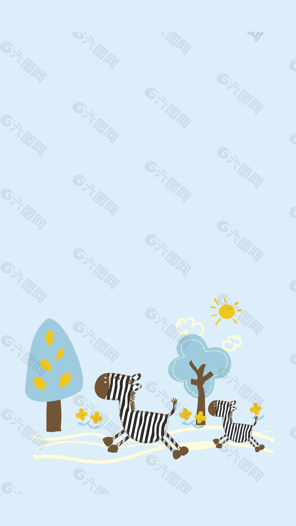 素材模板下载,本次背景                        作品主题是动物卡通