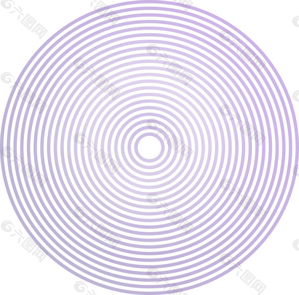 手绘紫色圆圈元素