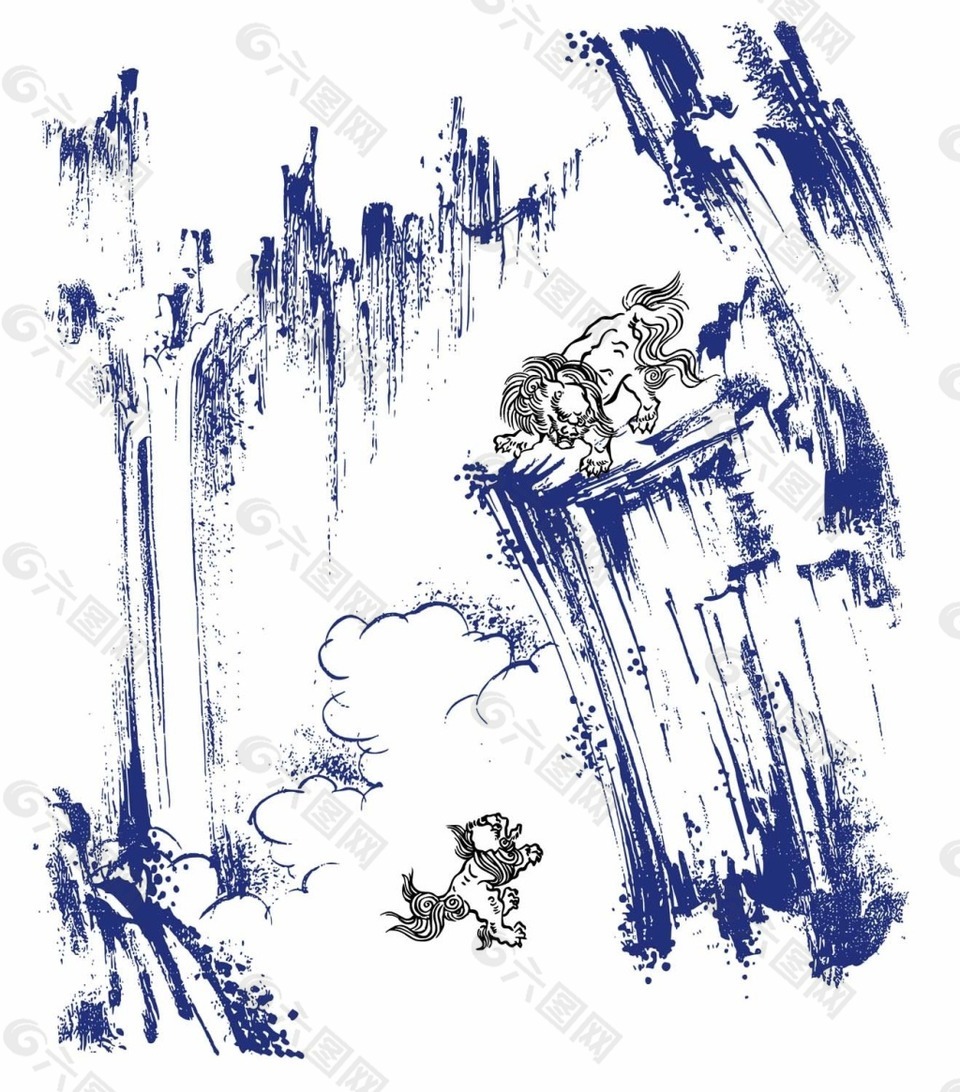 简约风景速写矢量合集