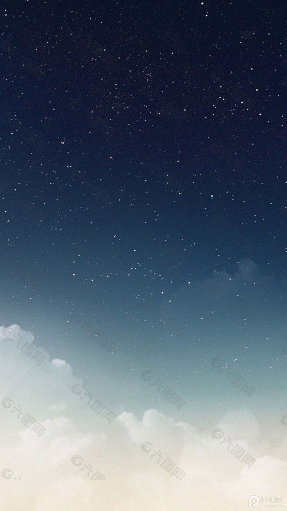 蓝色星际天空h5背景素材