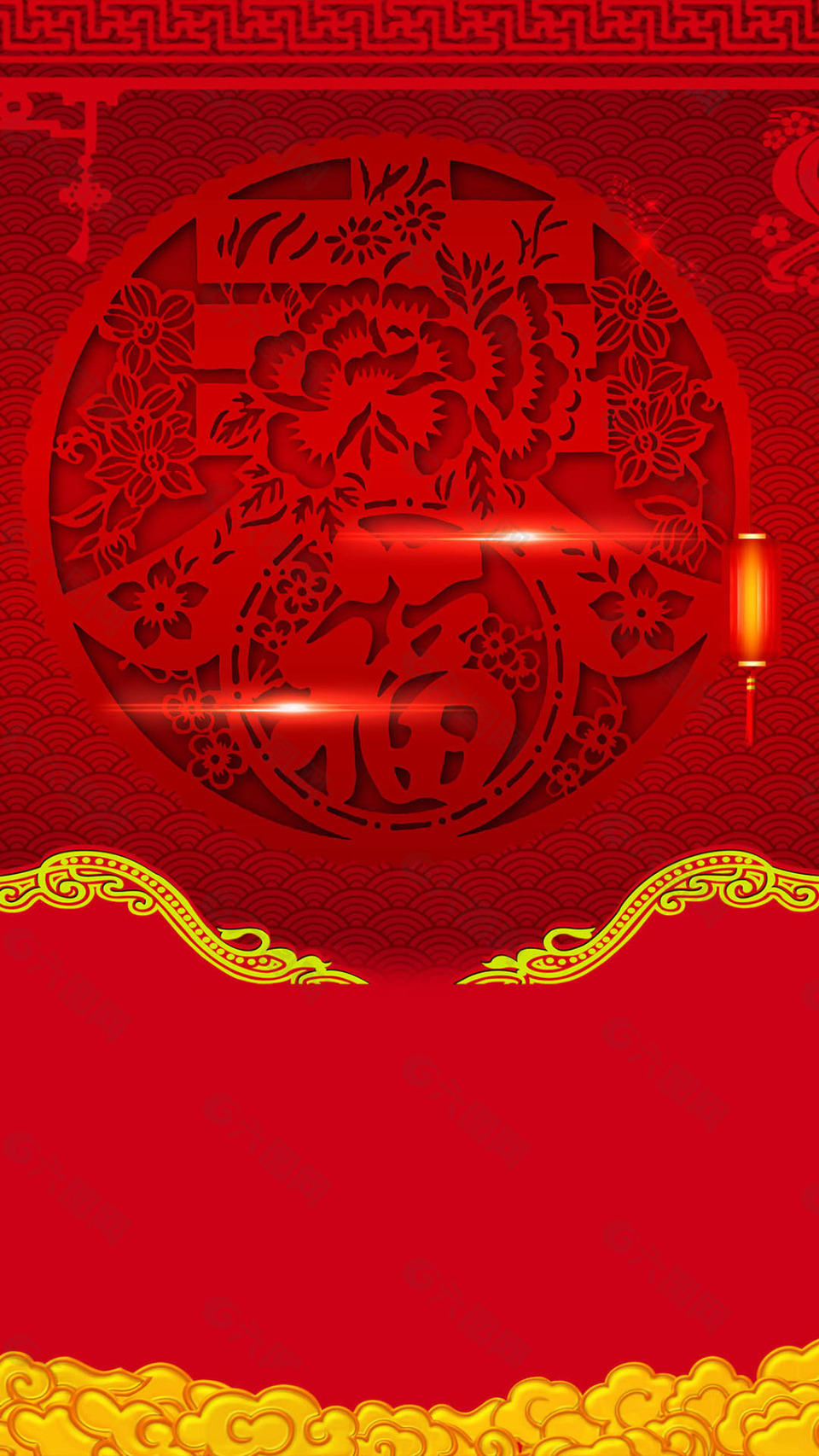 红色春节镂空福字h5背景素材背景素材免费下载(图片编号:8835625)