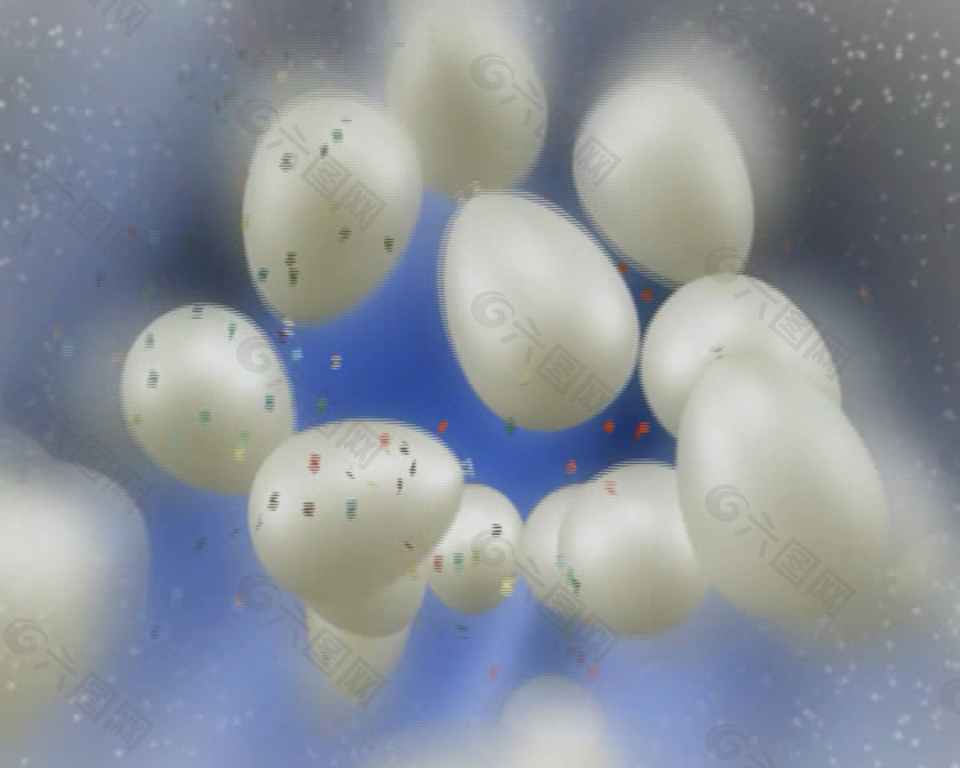 欢快喜庆的节日庆典气球视频素材(2)