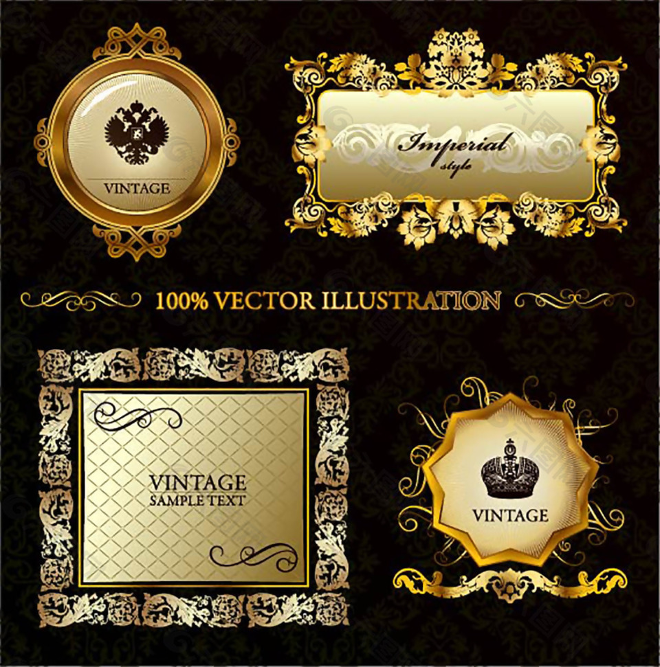 金属质感标签设计