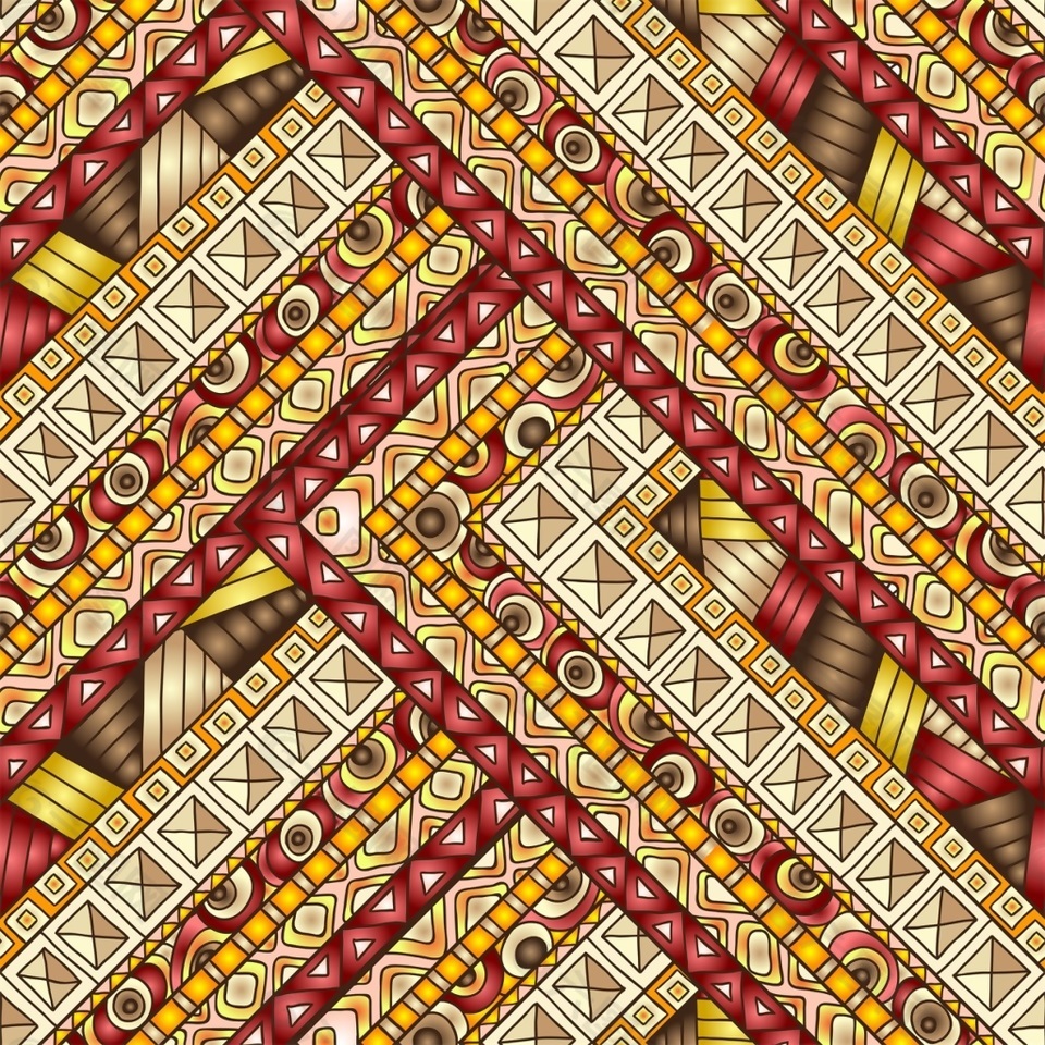 民族风条状花纹背景矢量素材
