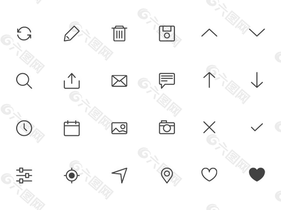 基础线性icon图标Sketch素材
