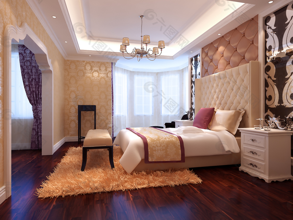 温馨卧室风格图片模型