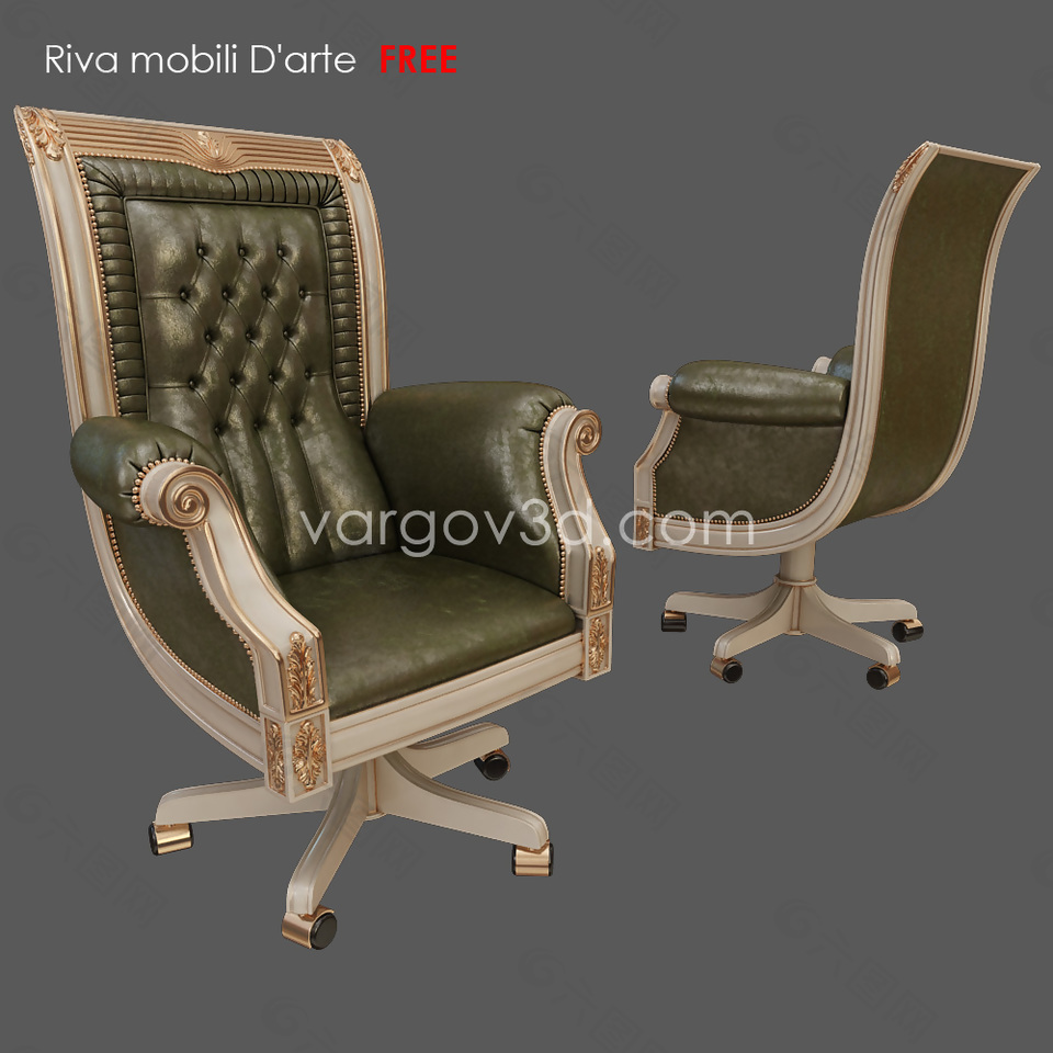 欧式沙发椅模型