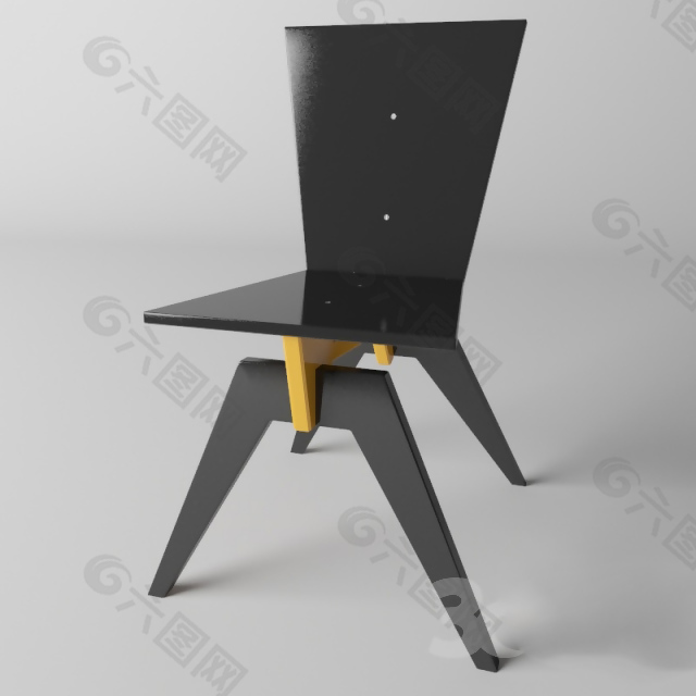 黑色创意椅子模型