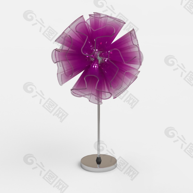 创意紫花束台灯