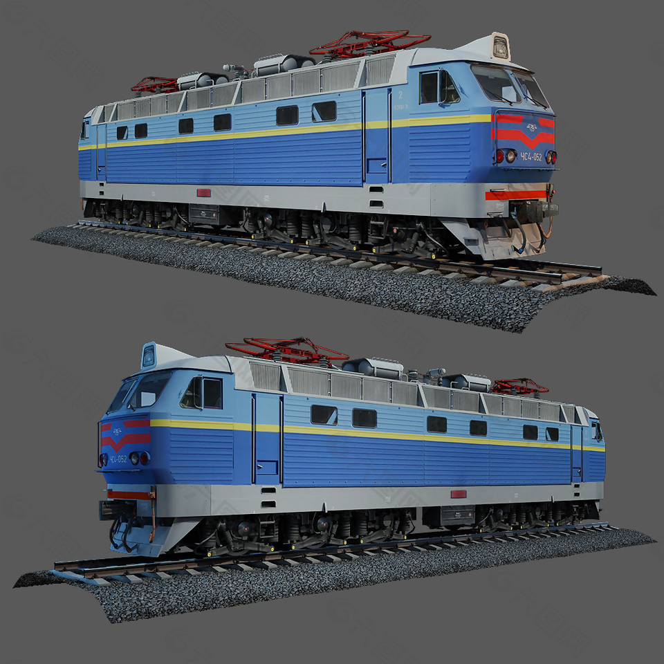 3D火车头模型