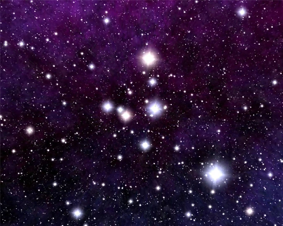 紫色静谧星空粒子特效动态素材