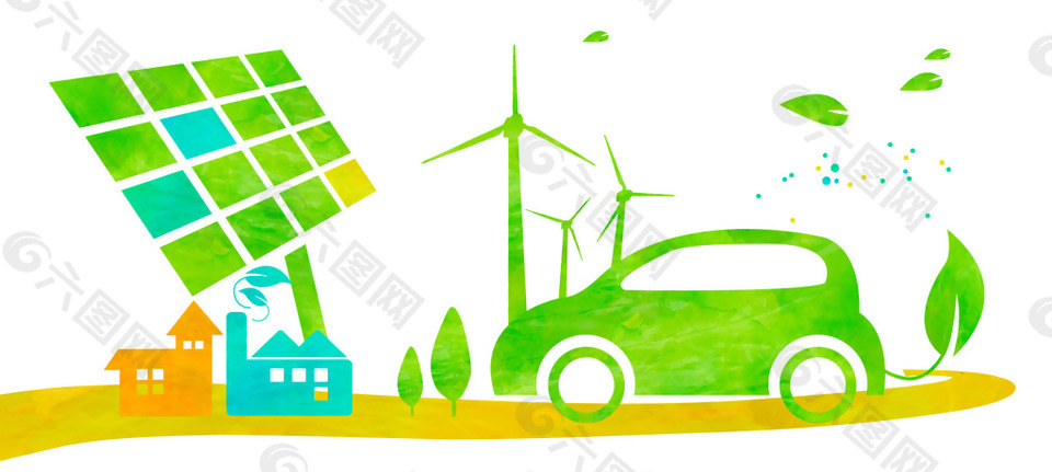 绿色环保低碳生活banner背景