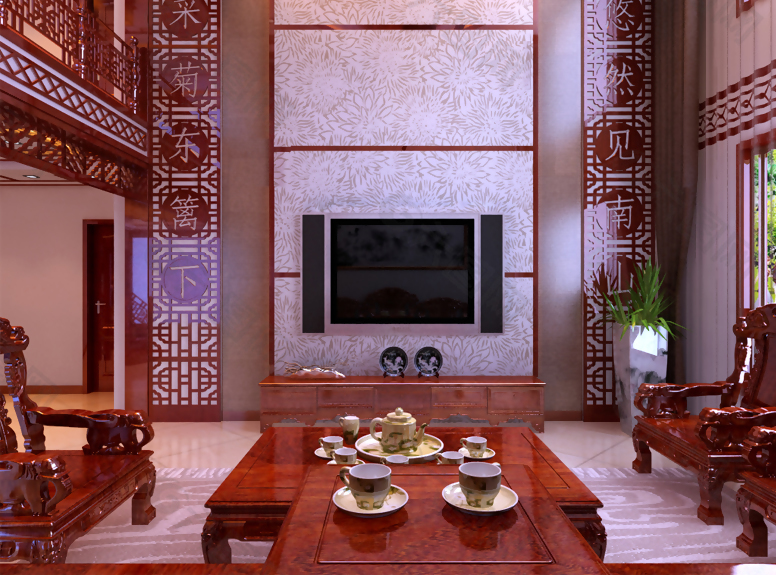 中式红木客厅家具
