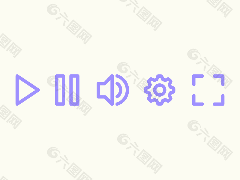 音乐图标彩色线稿图标素材AI