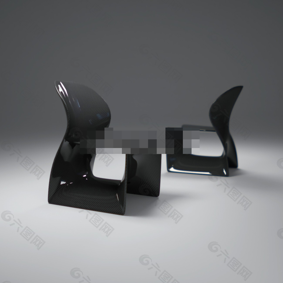 黑色新型椅子模型
