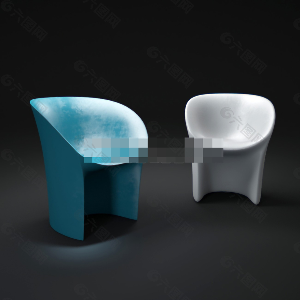 塑料吧椅模型