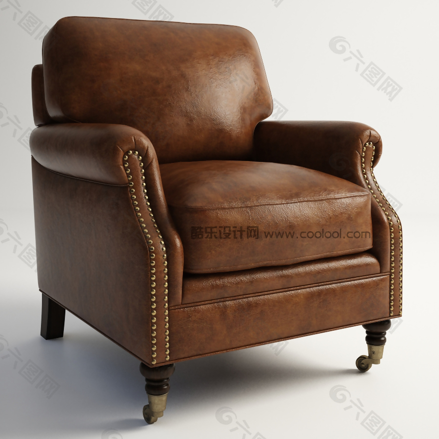 西欧古代沙发椅模型