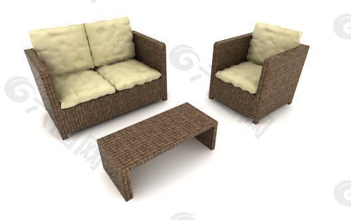 现代简约时尚组合沙发模型素材