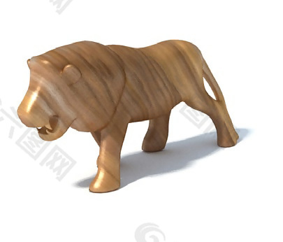 木质狮子模型下载
