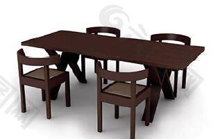 3D渲染餐桌椅效果图