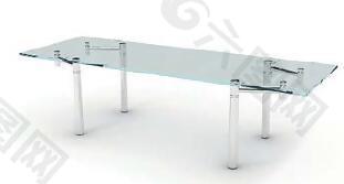 3D渲染透明桌子效果图