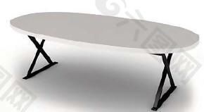 3D渲染白色桌子效果图