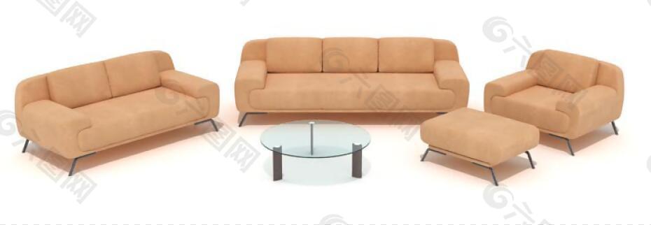 客厅组合沙发3d模型