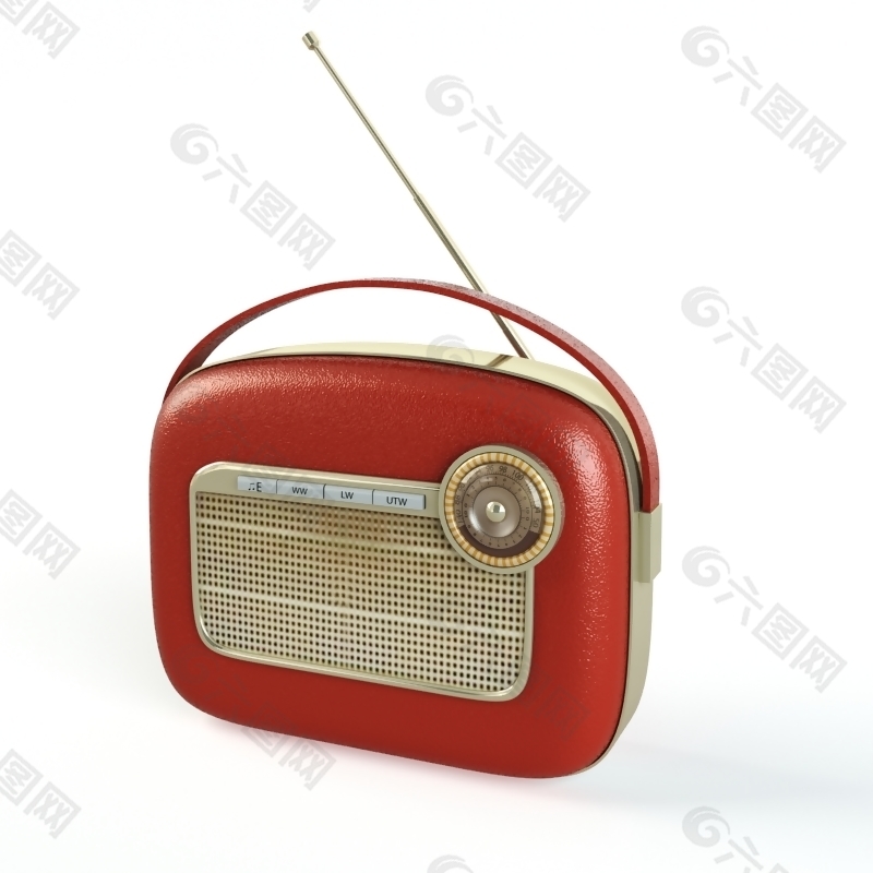 红色收音机模型下载