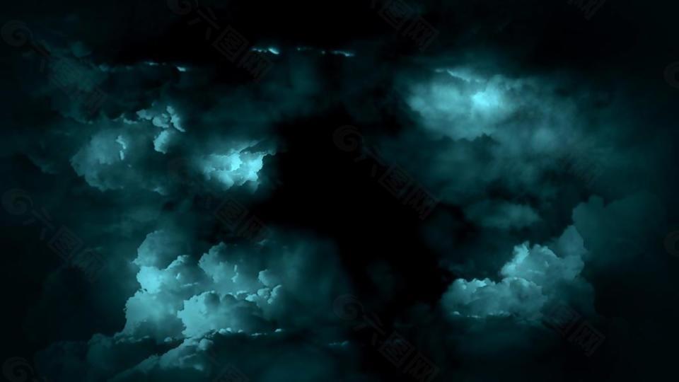 带乌云和闪电的天空背景视频素材