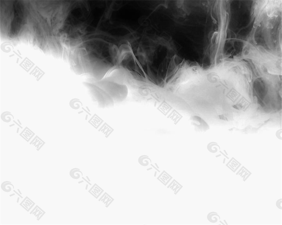 黑白烟雾融合特效视频素材