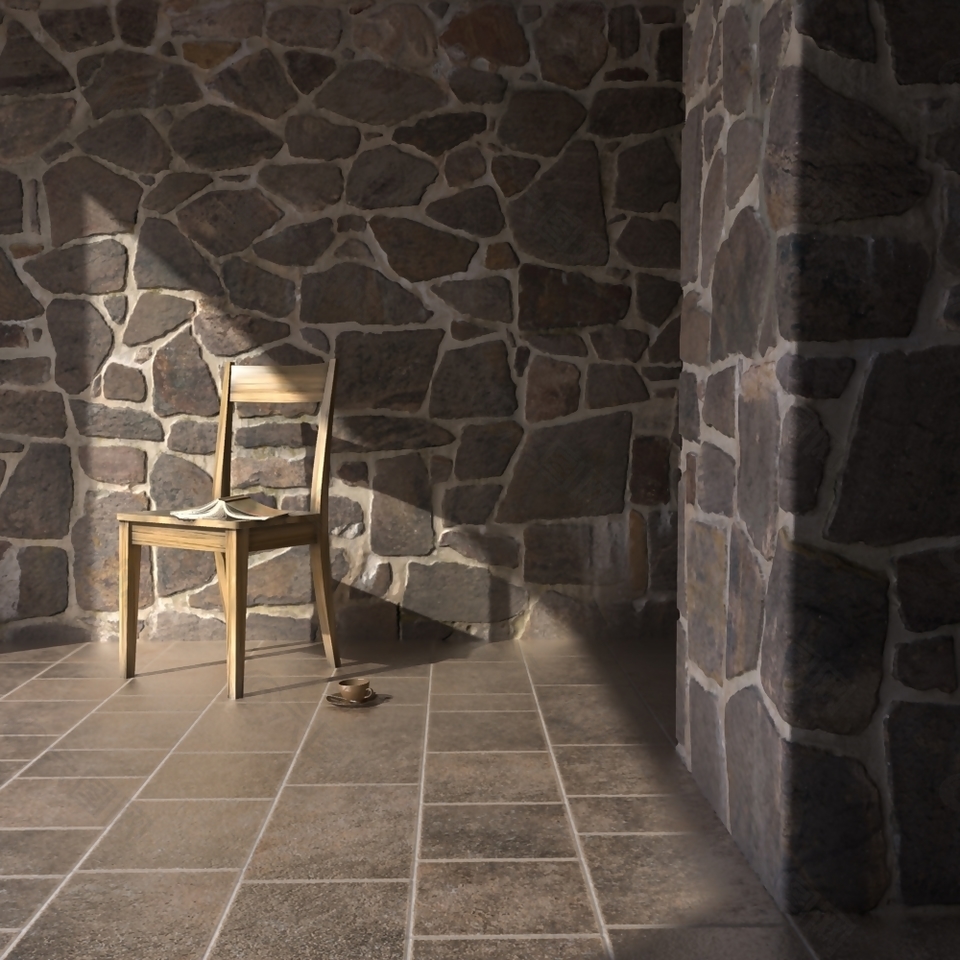 大石块砌的墙角材质贴图