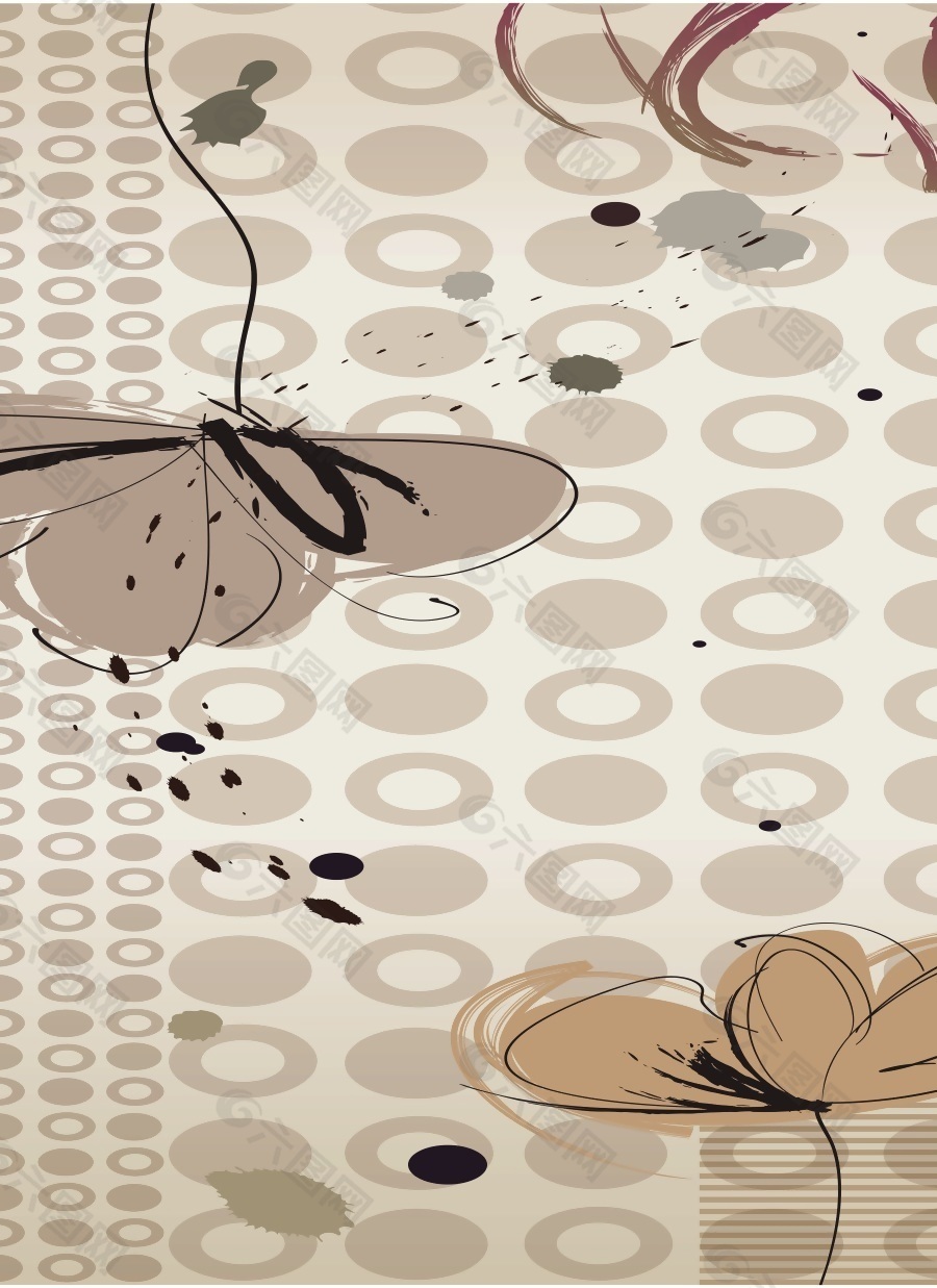 简单花纹背景墙