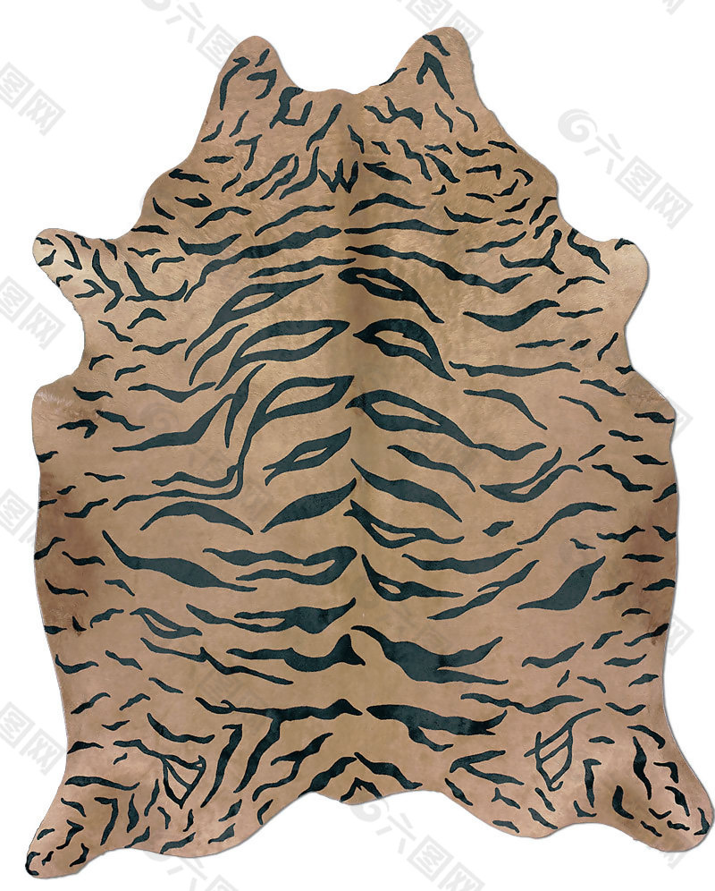 虎纹动物皮质地毯贴图