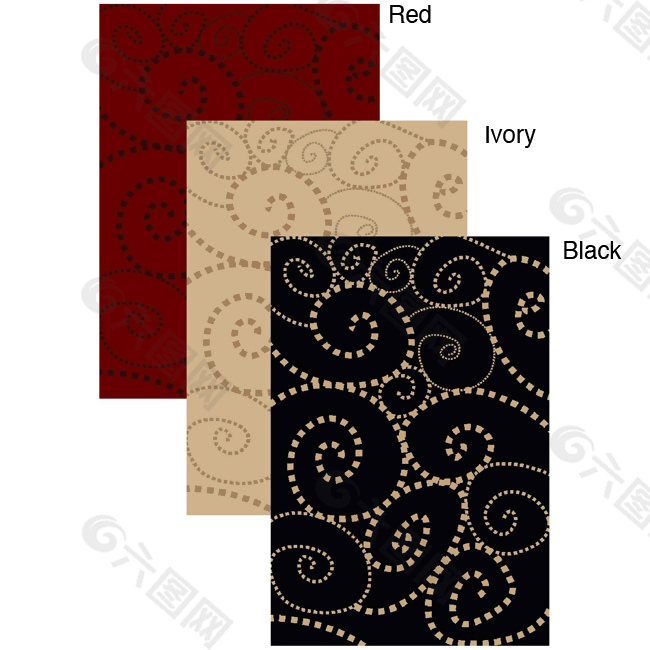 三种颜色地毯材质贴图