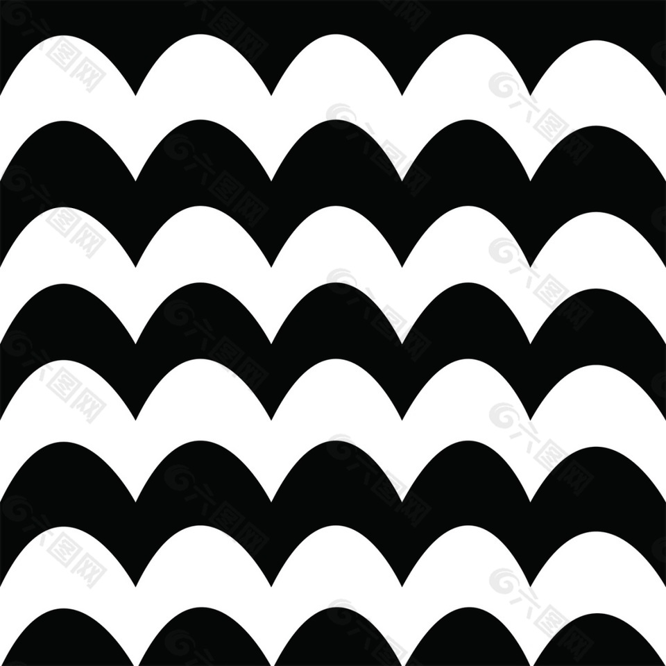 几何图形拱形黑白素材