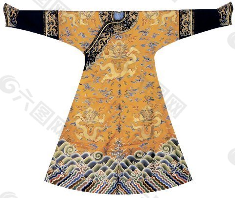 中式龙袍布纹贴图